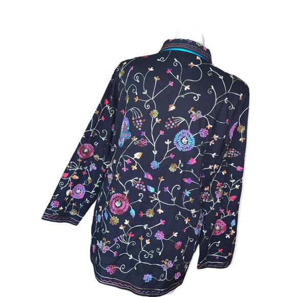 The Quacker Factory Sequins Shacket Button-Down Jacket, Size 1X - Picture 10 of 16